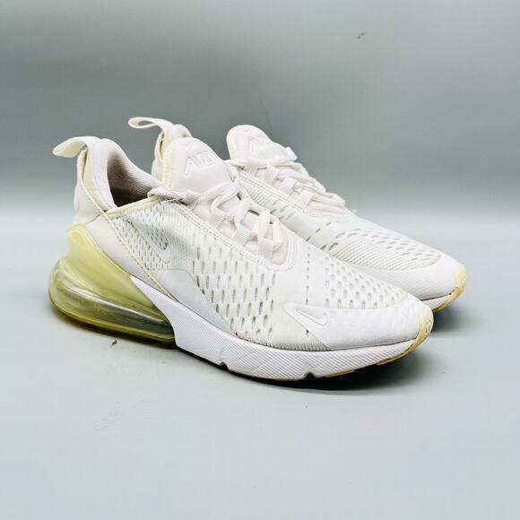 Nike Shoes Youth Boys 5.5 White Air Max 270 Mesh Running Athletic Sneakers - Picture 2 of 7